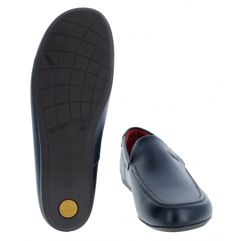 Mens full leather slipper